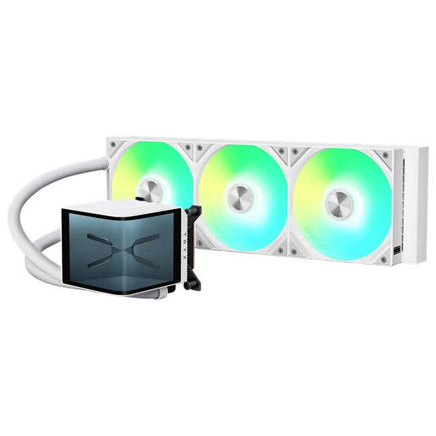 TRYX PANORAMA ARGB 360mm AiO Liquid CPU Cooler in White